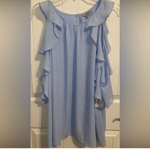 Light Blue cold shoulder blouse